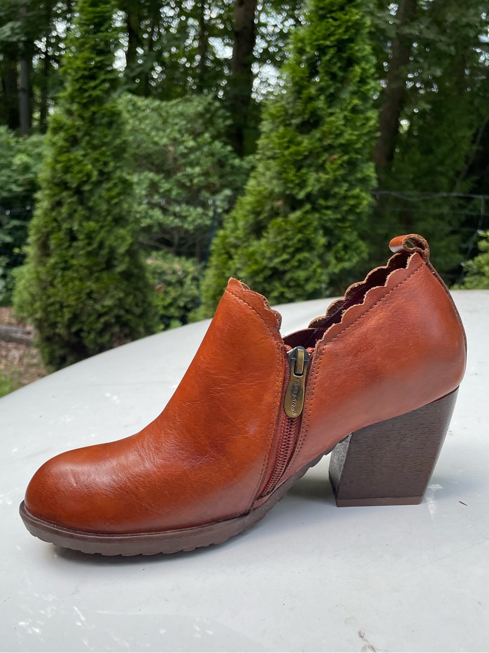 New Spring Step L’artiste Brown Leather Ankle booties Size 38 - Picture 2 of 14